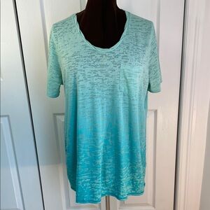 Penningtons Tunic, Aqua Ombré T-Shirt, Gradient Green, X Plus, 14-16, XL